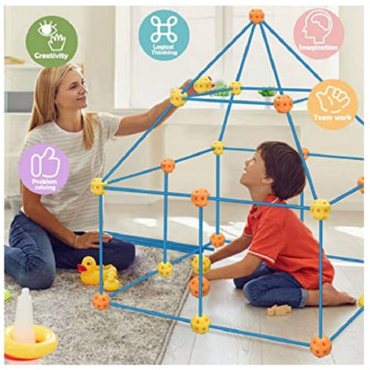 Kids Fort Building Kit 3D Playhouse Educational Learning Toys Children Gifts DIY Castles Tunnels Kids Building Block Toys